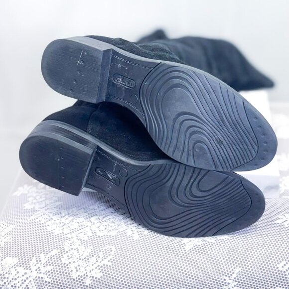 Clarks Boots Pure Caddy Suede Knee High Black 6 - Picture 7 of 8